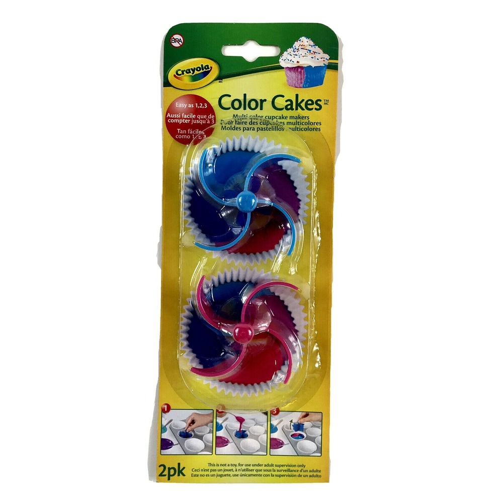 Crayola Color Cakes Cupcake Maker Multi-Color Dividers 2  In Pack NEW
